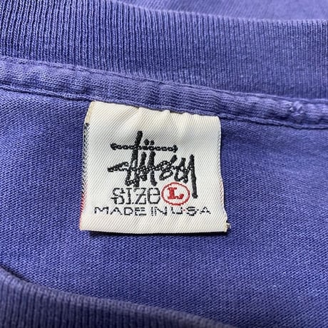 【USED】90'S STUSSY SCHOOL STYLE LOGO T-SHIRT