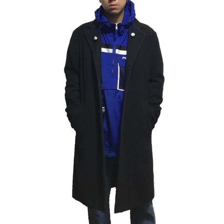 【USED】90'S DKNY WOOL CHESTERFIELD COAT