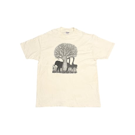 【USED】90's Heidi Lange AFRICAN ART T-SHIRT