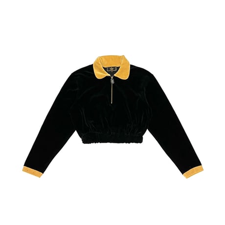 【USED】90's FENDI VELOR CROPPED TOP
