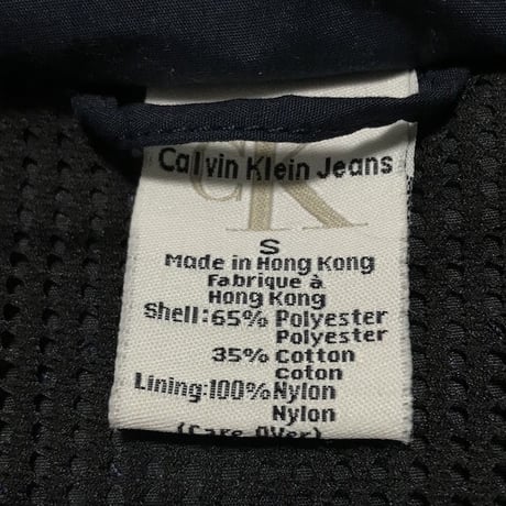 【USED】90'S CALVIN KLEIN JEANS REFLECTIVE LINE PULLOVER FOR LADY'S