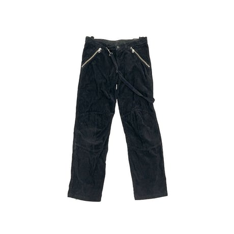 【USED】00'S GRIFFIN BONDAGE BLACK CORDUROY PANTS