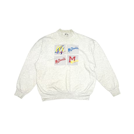 【USED】80s-90s McDonald's SWEATSHIRT GRAY