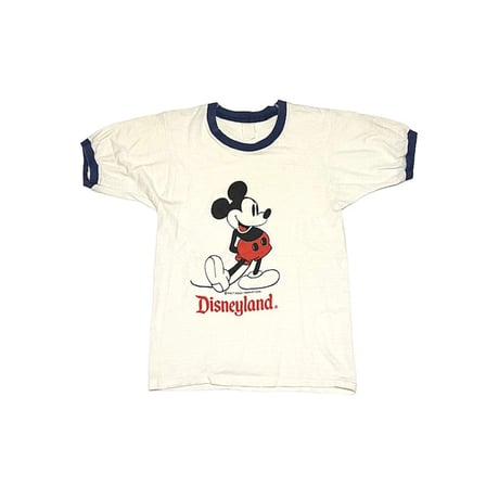 【USED】70's Disneyland MICKEY MOUSE RINGER T-SHIRT