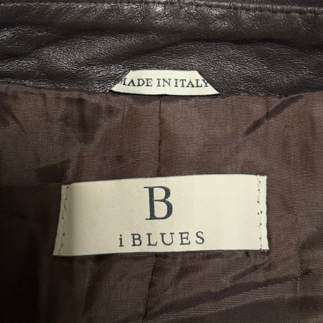 【USED】00's i BLUES LEATHER COAT MADE IN ITALY
