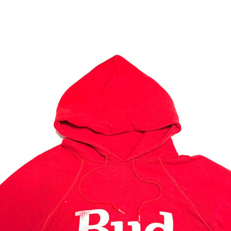 【USED】80's Budweiser "King of Beers" Sweat Hoodie RED