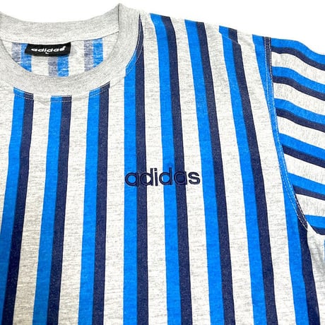 【USED】90'S ADIDAS 3-COLORS STRIPE T-SHIRT