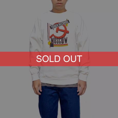 【USED】80'S-90'S TOWER RECORDS MOSCOW SWEATSHIRT