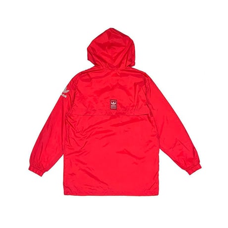 【USED】90'S ADIDAS OVERSIZED HALF-ZIP NYLON PULLOVER JACKET