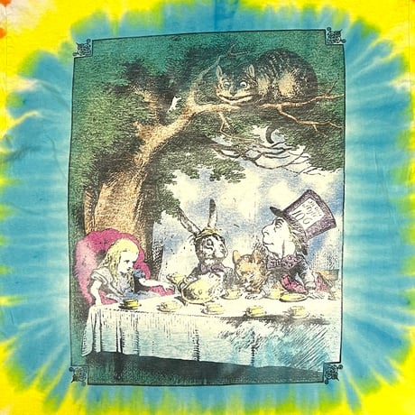 【USED】90's ALICE IN WONDERLAND TIE DYE T-SHIRT