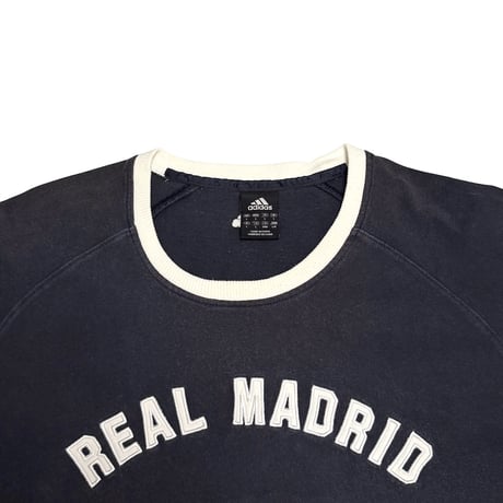 【USED】00's adidas Real Madrid Raglan Cotton Ringer T-Shirt