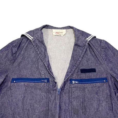 【USED】80'S FRENCH NAVY SAILOR DENIM JACKET