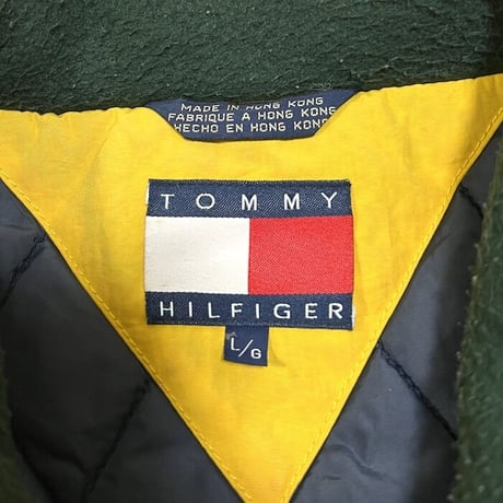 【USED】90'S TOMMY HILFIGER PADDED JACKET YELLOW