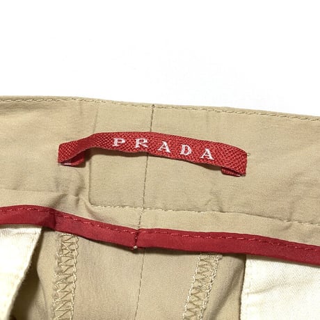 【USED】00'S PRADA COTTON NYLON TROUSERS
