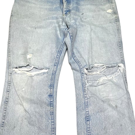 【USED】90'S LEE DAMAGED DENIM PANTS