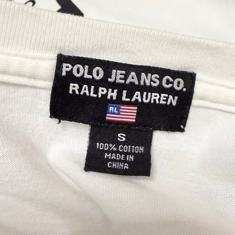 【USED】00's POLO JEANS CO. RALPH LAUREN "RL Ti"  Y2K Tech Skate Graphic T-shirt