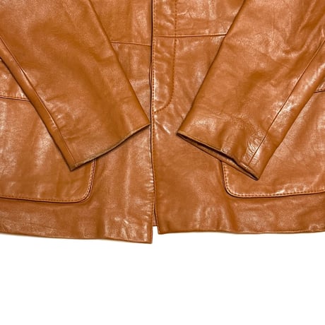 【USED】70's LAKELAND White Label Caramel Leather Field Jacket