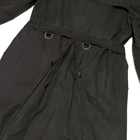 【USED】RAF SIMONS 2001-2002AW "Riot Riot Riot" WAXED TRENCH COAT