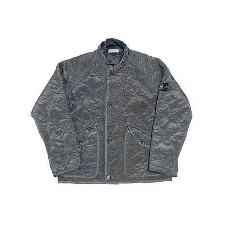 【USED】STONE ISLAND 2005AW DARK GREY NYLON METAL QUILTED JACKET