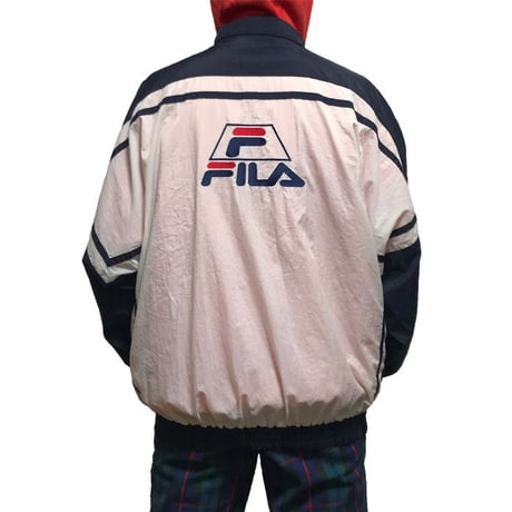 【USED】90'S FILA OLD SCHOOL NYLON JACKET
