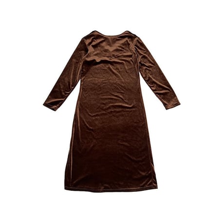 【USED】80'S Gilligan & O'Malley VELVET L/S DRESS