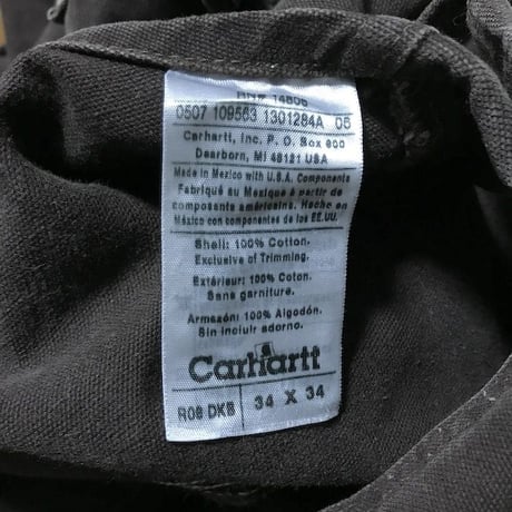 【USED】CARHARTT OVERALL BROWN