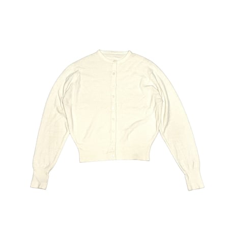【USED】80's BUTTON KNIT CARDIGAN OFF WHITE