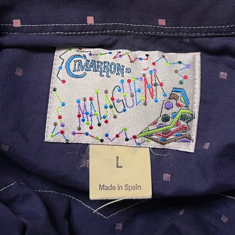 【USED】80's CIMARRON MALAGUENA SQUARE DOT PATTERN WESTERN SHIRT