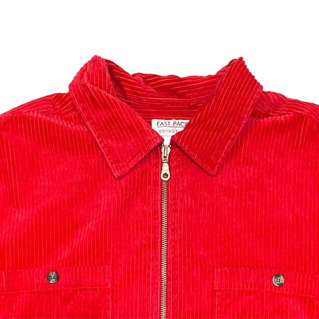 【USED】90'S FAST PACE CORDUROY ZIP SHIRT