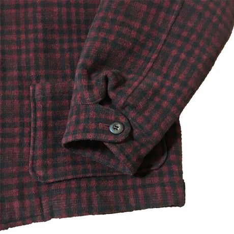 【USED】CHECK WOOL BOMBER JACKET