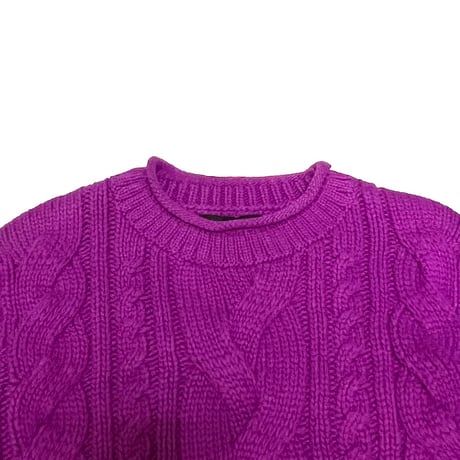【USED】00'S BANANA REPUBLIC CABLE KNIT ROLLNECK SWEATER