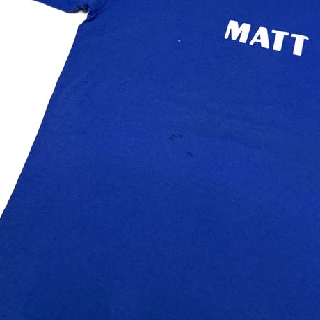 【USED】80's MATT FLOCK PRINT T-SHIRT