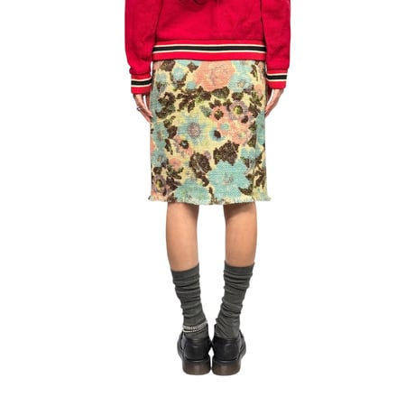 【USED】00's MOSCHINO CHEAP AND CHIC Floral Jacquard Wool Skirt