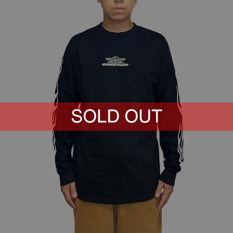 【USED】90's-00's BLACK FLYS L/S T-SHIRT BLACK