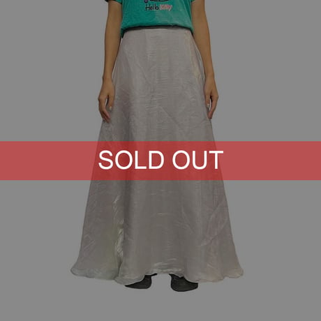 【USED】90'S-00'S METALLIC SHEER LONG SKIRT