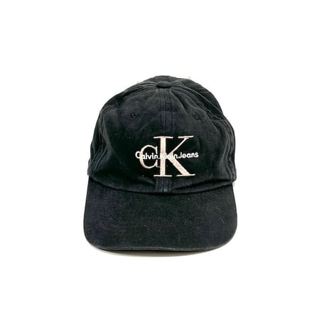 【USED】90'S CK CALVIN KLEIN JEANS EMBROIDERED LOGO CAP