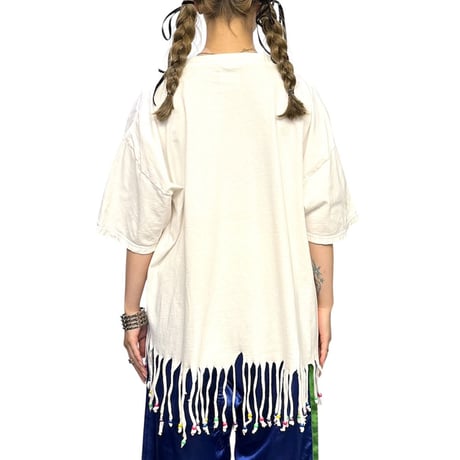 【USED】00's Heart Balloon Fringe T-shirt