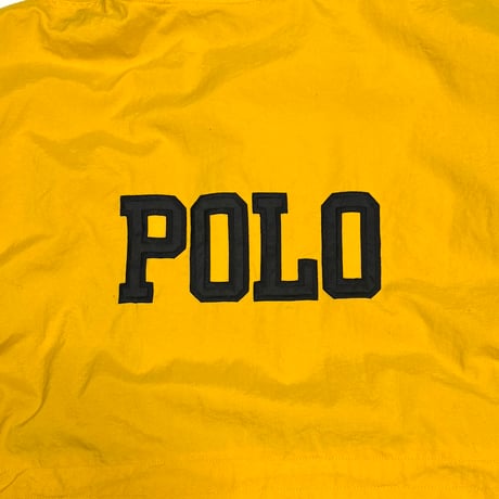 【USED】90's POLO SPORT Ralph Lauren Yellow Hooded Puffer Coat