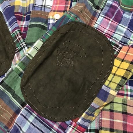 【USED】00'S  A BATHING APE PATCH WORK SHIRT