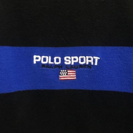 【USED】00'S  POLO SPORT MULTI BORDER POLO-SHIRT
