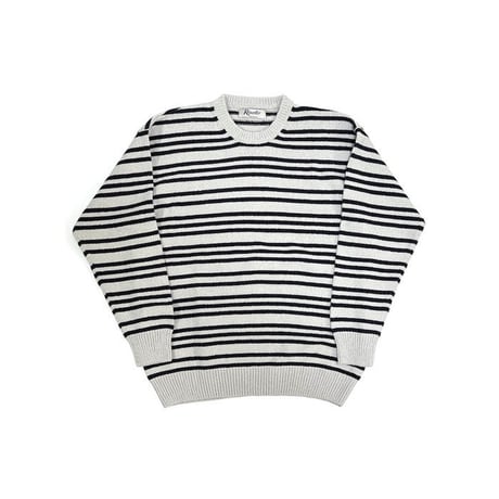 【USED】00'S REPORTER BORDER KNIT SWEATER