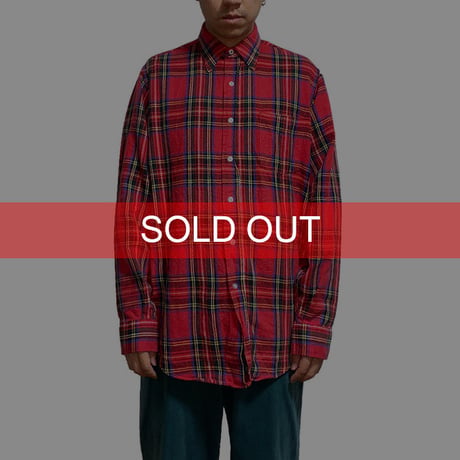 【USED】90'S L.L,BEAN TARTAN CHECK SHIRT