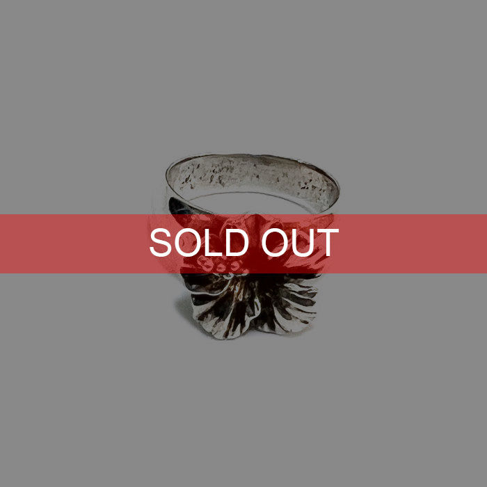 USED】00'S ALBA ROSA HIBISCUS RING SILVER925 ②