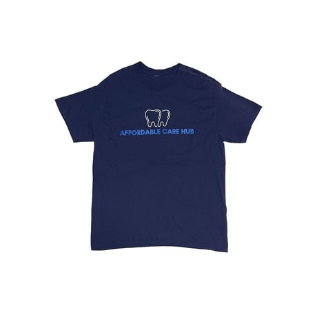 【USED】00's AFFORDABLE CARE HUB Trippy Denture Art T-shirt