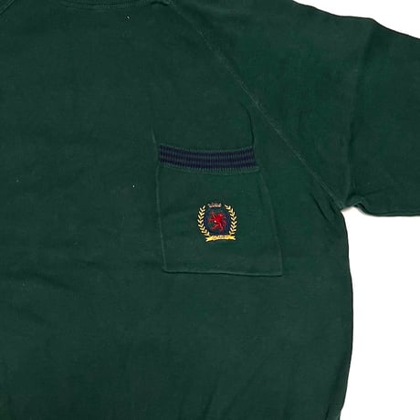 【USED】90'S TOMMY HILFIGER COTTON KNIT POCKET SWEATER