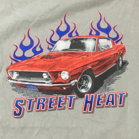 【USED】00'S FIRE & AMERICAN CAR T-SHIRT