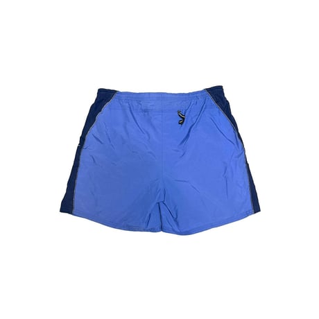 【USED】00's NIKE Ripstop Training Shorts Blue × Navy Side Panel