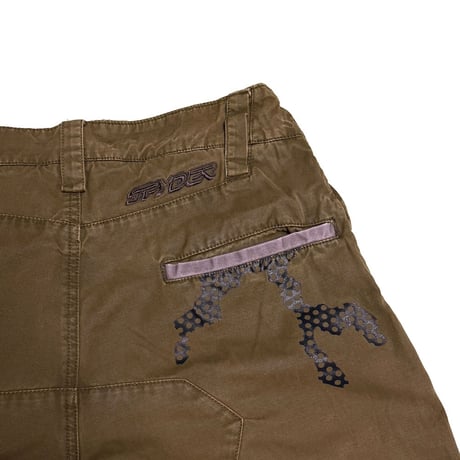 【USED】00's SPYDER Graphic Cotton Shorts Brown