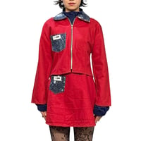 【USED】80's ONO eno ENGLAND SHORT JACKET RED