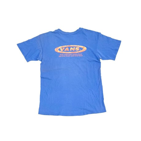 【USED】90'S VANS T-SHIRT SKY BLUE